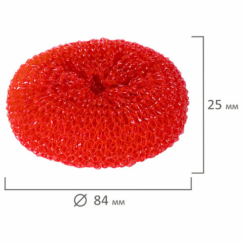Губки (мочалки) пластиковые, сетчатые, 3х7 г, КОМПЛЕКТ 3 шт., для посуды, гриля, плиты, LAIMA, 603107