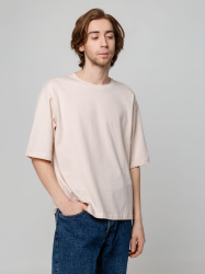 Футболка унисекс оверсайз Street Vibes, бежевая, XS–XXL