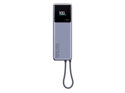 Внешний аккумулятор со встроенным кабелем Xiaomi 165W Power Bank, 10000 мАч, Цвет серый