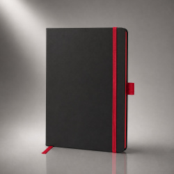 Блокнот A5 «ColorNote Black», Цвет черный/красный