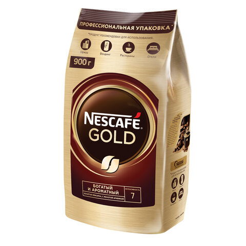 Кофе молотый в растворимом NESCAFE "Gold" 900 г, сублимированный, 12348493