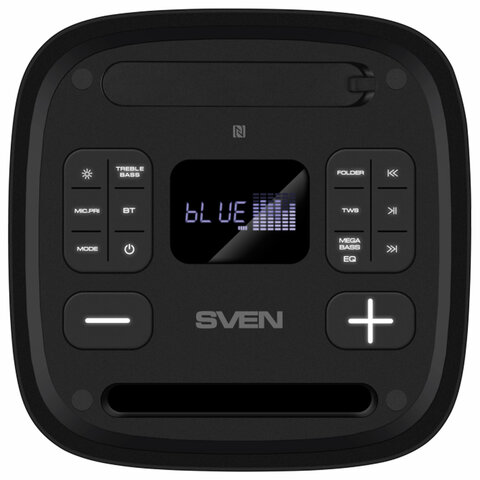 Колонка портативная SVEN PS-950, 160 Вт, TWS, Bluetooth, FM, USB, microSD, LED-дисплей, черная, SV-022396