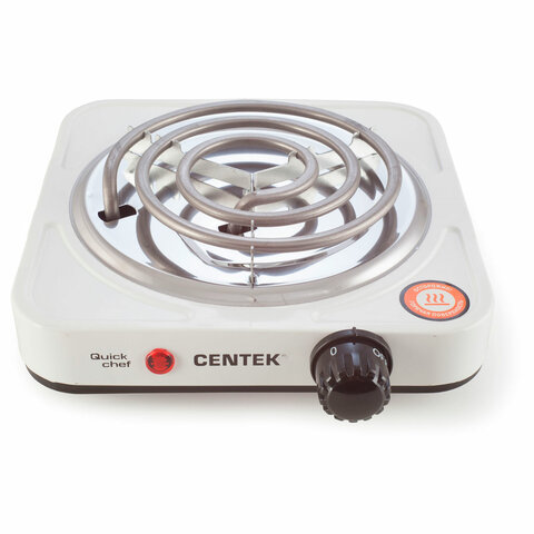 Настольная электрическая плита CENTEK CT-1508, 1000 Вт, 1 конфорка, 5 режимов нагрева, белая