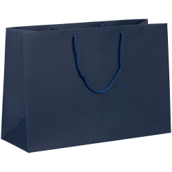 Пакет бумажный Ample Plus M, синий, 35x24x12 см