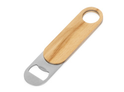 Деревянная открывалка «Sagano», Цвет натуральный, серебристый