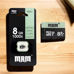Карта памяти MRM MB02, microSDHC, 8 ГБ, Class 10, 10 Мб/с, High speed, черный / Надежность и скорость для ваших гаджетов