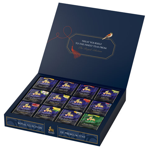 Чай RICHARD "Royal Selection of Premium Teas", ассорти 12 вкусов, НАБОР 72 пакетика, 102819