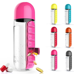 Таблетница-органайзер на каждый день Pill & Vitamin Organizer с бутылкой для воды