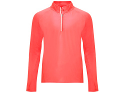 Толстовка с воротом на молнии «Melbourne» мужская, Размер L, Цвет неоновый коралловый