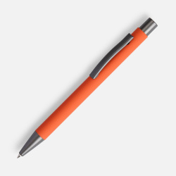 Ручка шариковая Atento Soft Touch, оранжевая, 13,5х0,9 см