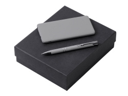 Подарочный набор "Color it" с металлической ручкой и повербанком, Размер 5000 mAh, Цвет серый