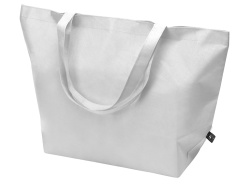 Сумка Reviver с донной складкой из нетканого переработанного материала RPET, Цвет белый