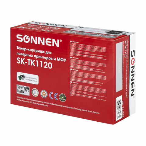 Тонер-картридж лазерный SONNEN (SK-TK1120) для KYOCERA FS-1060DN/1025MFP/1125MFP., ресурс 3000 стр., 364082