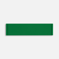 Лейбл из ПВХ Dzeta, S, зеленый, 2х8х0,2 см