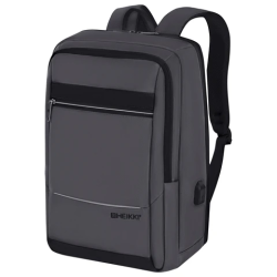 Рюкзак HEIKKI ELECT (ХЕЙКИ) универсальный, отделение для ноутбука, USB-порт, серый, 44х30х16 см, 273863