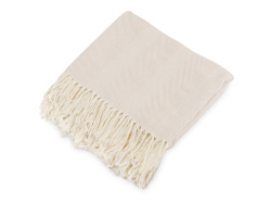 Плед «Hild» из натурального хлопка, Цвет бежевый