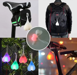 Силиконовый задний велосипедный фонарь Silicon light Бубенцы. MIX