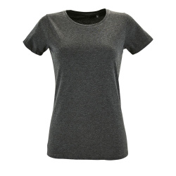 Футболка женская Regent Fit Women, черный меланж, S–XXL
