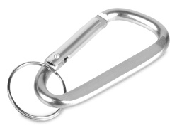 Брелок-карабин из переработанного алюминия «Alumina», Цвет серебристый