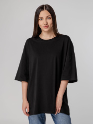 Футболка унисекс оверсайз Crosstown, черная, S–XXL