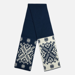 Шарф Wintertude M, синий с белым, 18х140 см