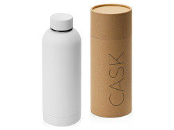Вакуумная термобутылка с медной изоляцией «Cask», soft-touch, тубус, 500 мл, Цвет белый