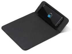 Коврик для мыши с беспроводной зарядкой «Mist», Цвет темно-серый