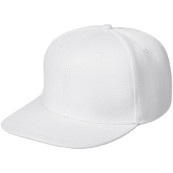 Бейсболка Snapback с прямым козырьком, белая, 56-58