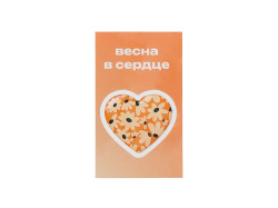 Стикер-открытка из эпоксидной смолы, Размер с фоном, Цвет белый