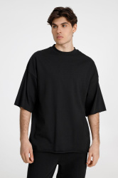 Футболка оверсайз унисекс T9, черная, XS–XXL