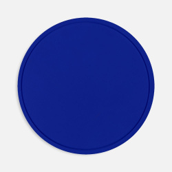 Лейбл ПВХ Dzeta Round, L, синий, 5х5,01х0,2 см