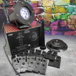 Голографический лазерный проектор DIY Projection Lamp с эффектом цветомузыки на 12 слайдов Круглый к