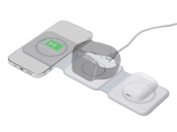 Беспроводное зарядное устройство 3-в-1 «Road», 15 Вт, Цвет белый