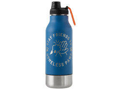 Вакуумный термос «Buddy» 3-в-1 для питомцев, 1000 мл, с гравировкой, Цвет синий