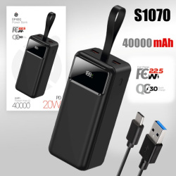 Внешний АКБ (Power bank) Deespi DP40Q 40000mAh PD20W/QC3.0/Fast 22.5W/LED Display (black)