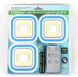 Набор портативных светодиодных светильников с пультом ДУ LED Light with Remote Control (3 шт.)