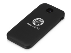 Внешний аккумулятор с подсветкой лого «Astro», soft-touch, 10000 mAh, Цвет черный