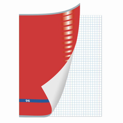Тетрадь А4, 96 л., BRAUBERG скоба, клетка, обложка картон, "INDAY", 400520