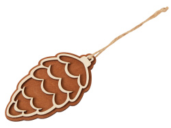 Деревянная подвеска на елку «Cedar», Цвет коричневый