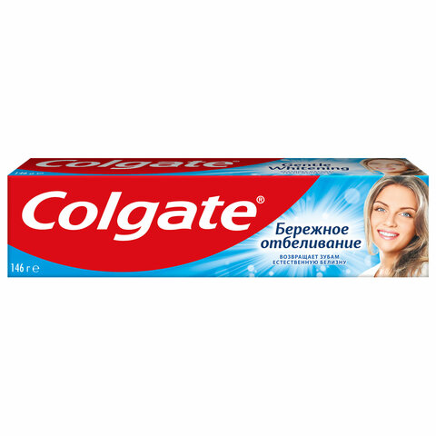 Зубная паста 100 мл COLGATE "Бережное отбеливание", с фторидом и кальцием, 7891024188279