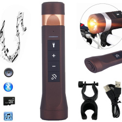 Колонка фонарик для велосипеда Multifunctional music torch (фонарик + радио + MР3 + Bluetooth гарнит