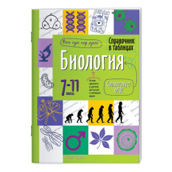 Справочник в таблицах "Биология. 7-11 класс", 16х23,5 см, 48 стр., АП, 25471