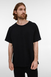 Футболка унисекс оверсайз T2, черная, XS–XXL