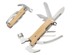 Мультиинструмент с молотком «Bro», Цвет серебристый/натуральный