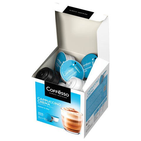 Кофе в капсулах COFFESSO "Cappuccino Crema" для кофемашин Dolce Gusto, 8 порций, 102150