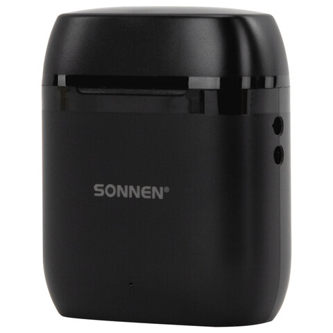 Наушники беспроводные TWS вкладыши с микрофоном, SONNEN EP-BH10B, Bluetooth 5.3, черные, 514122