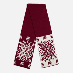 Шарф Wintertude M, красный с белым, 18х140 см