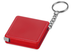 Брелок-рулетка «Дюйм», 1м, Размер 1м, Цвет красный/серебристый