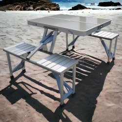 Складной туристический стол трансформер / Портативный кемпинговый стул алюминиевого сплава