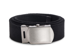 Ремень Canvas текстильный с металлической пряжкой, Цвет черный